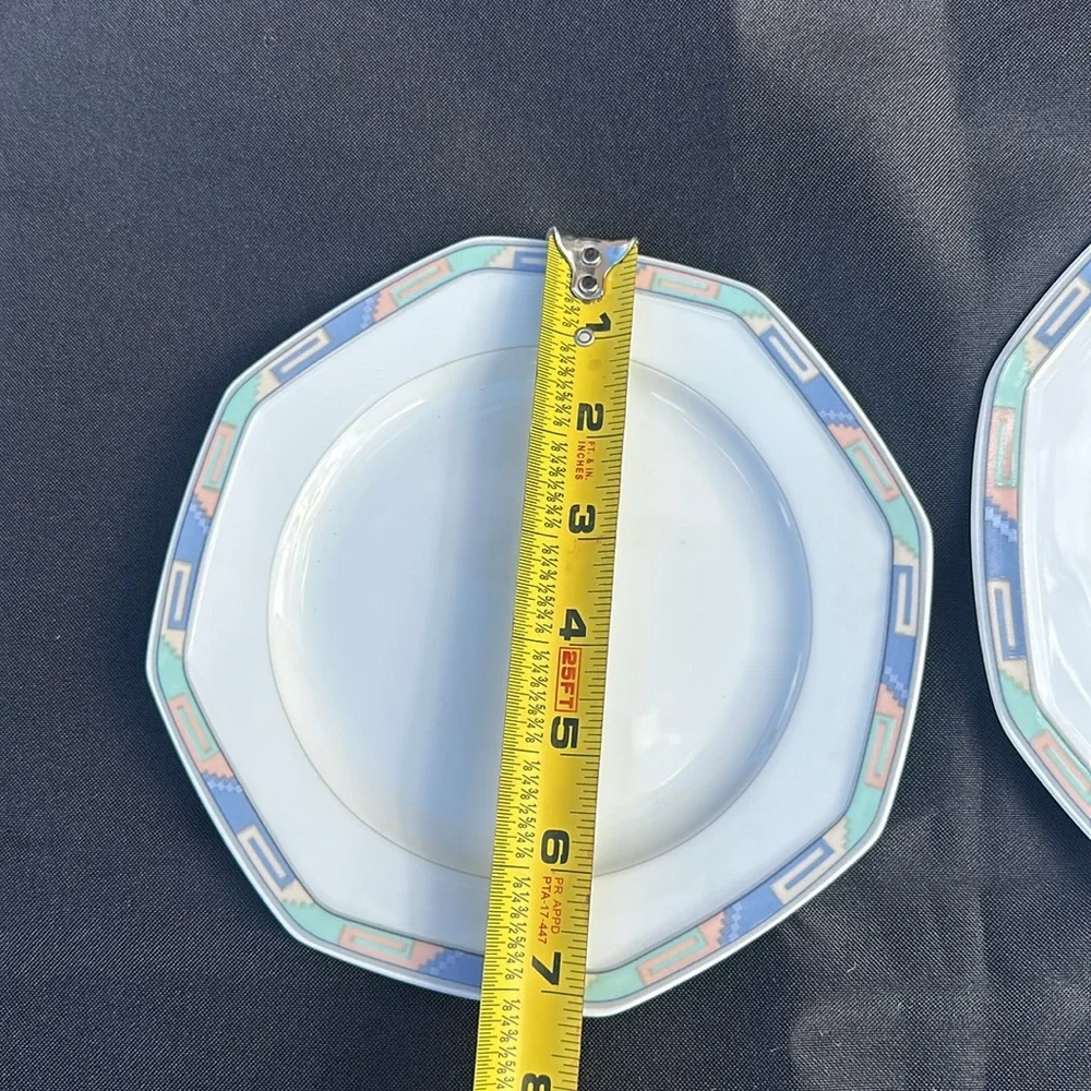 CHRISTOPER STUART FINE CHINA SOUTHWEST DESIGN 22 PIECE DINNER SET PLATES